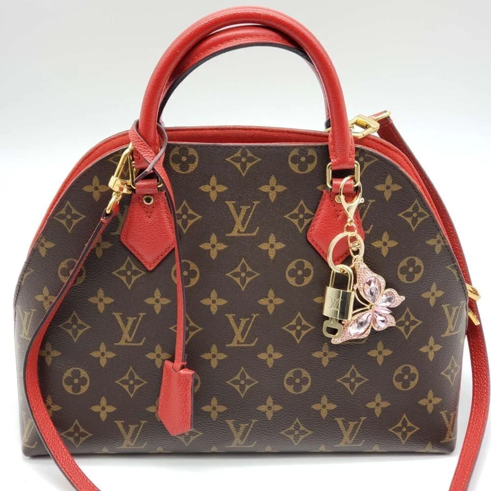 Louis Vuitton Authentic Gold Padlock 🔒 Key + Unbranded Butterfly Bag Charm